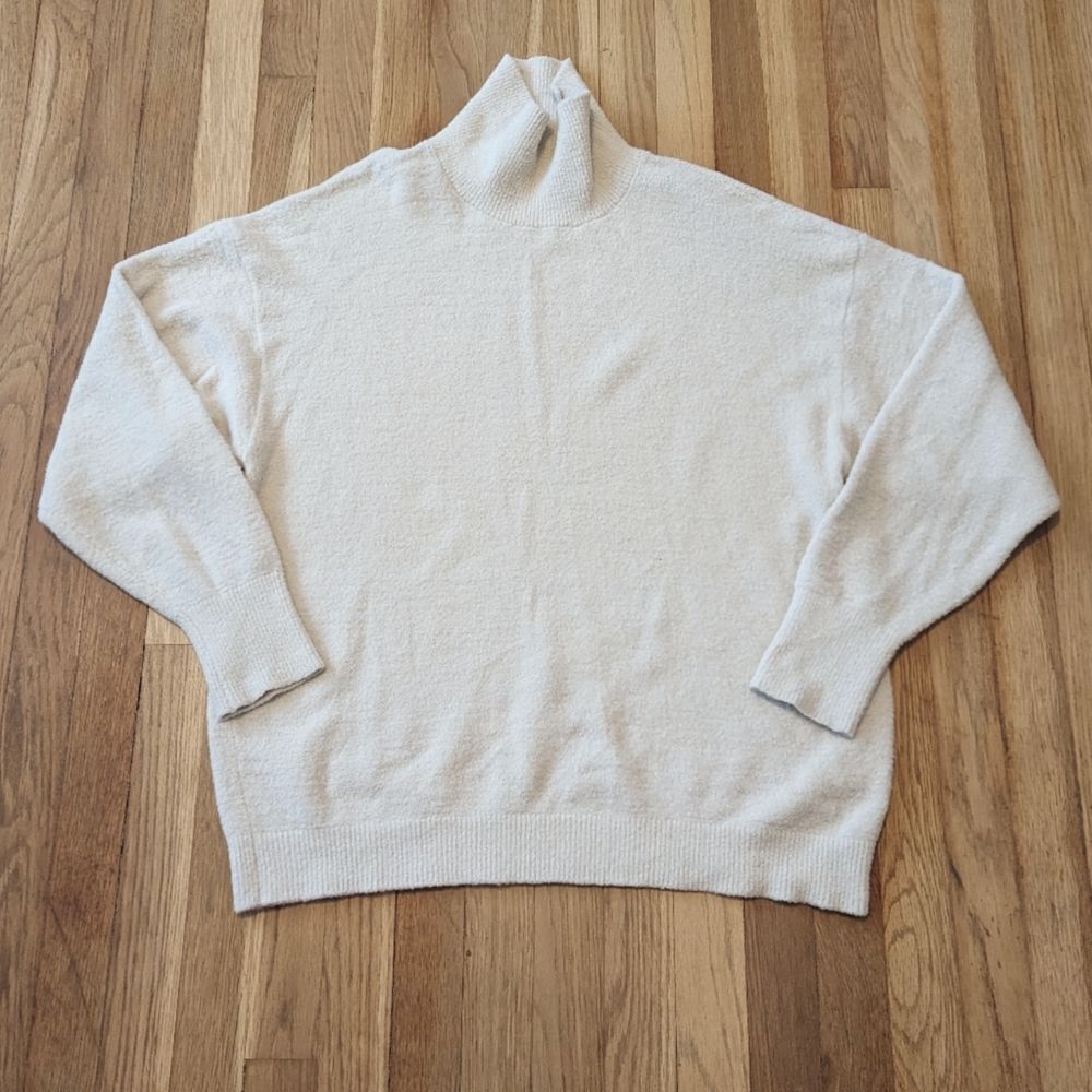 Wilfred Free Hush Knit Turtleneck Sweater silver Birch white cream - Picture 2 of 5
